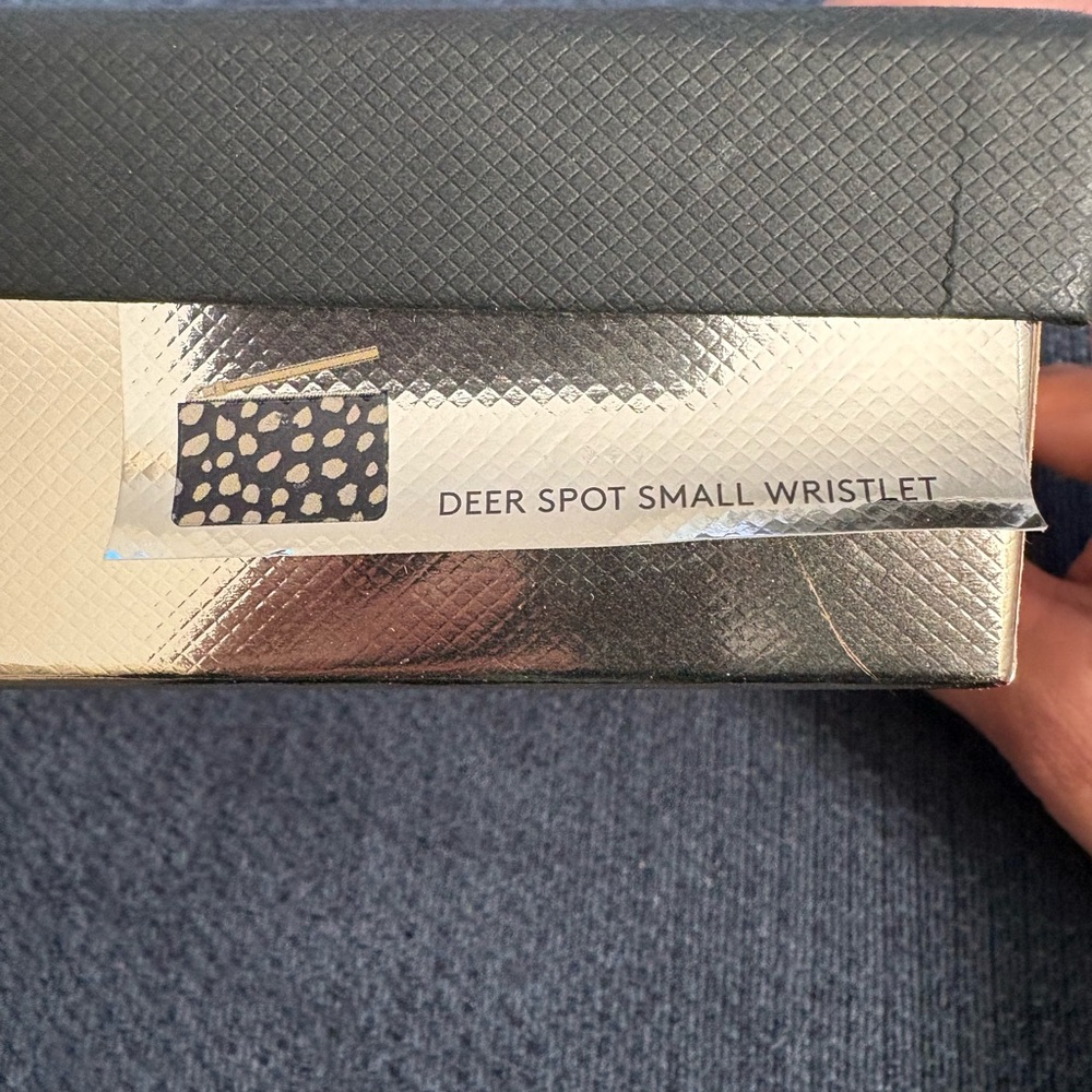 Coach Black and Cream Deer Spot Wristlet New In Box - Picture 4 of 4